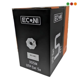 Bobina 305m cable utp Ecconi cat5e cca exterior